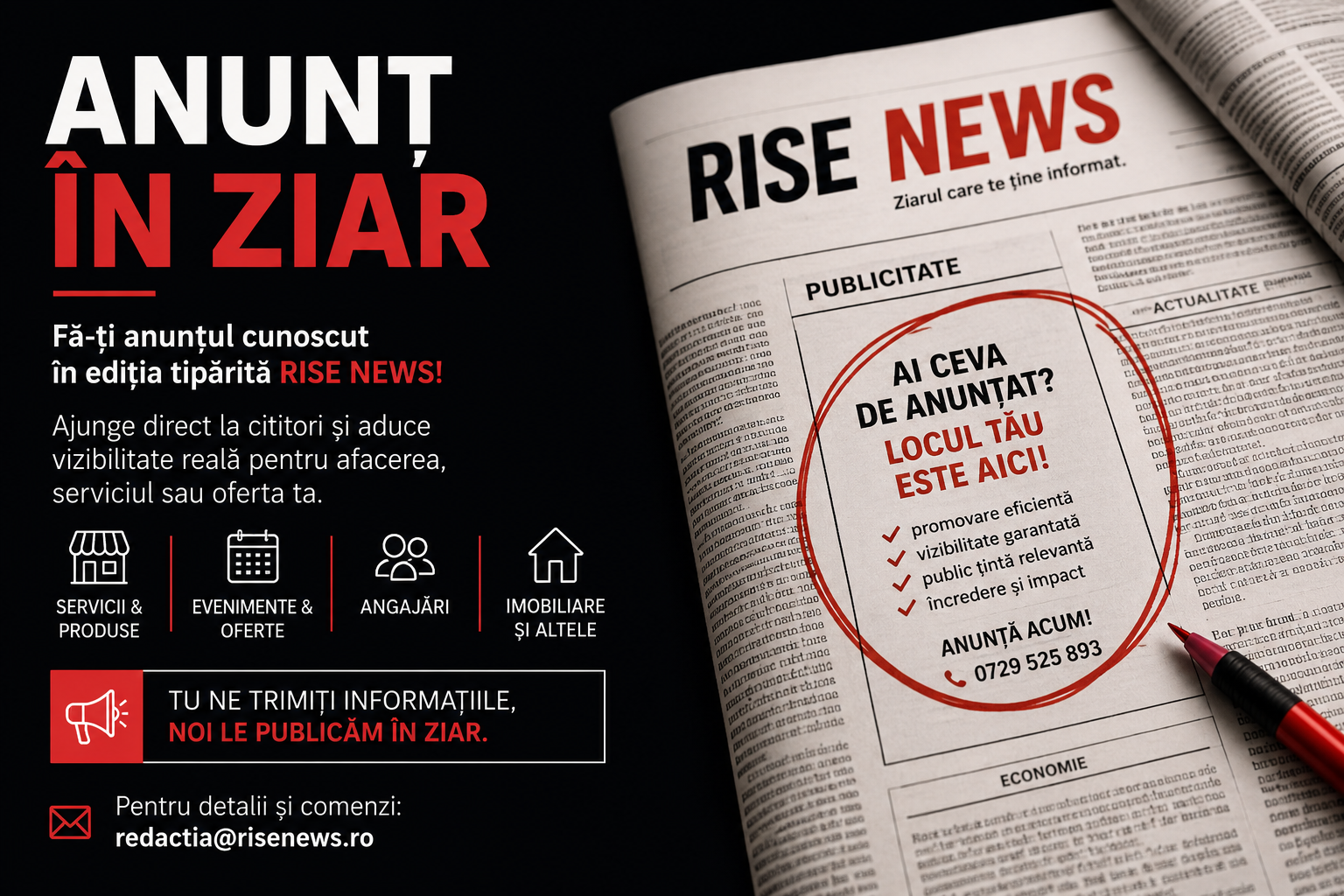 Anunț în ziar